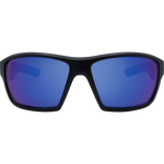 Leo Premium Polarised Wrap Around Sunglasses - Black Blue