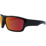 Leo Premium Polarised Wrap Around Sunglasses - Black Red
