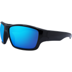 Arlo Premium Polarised Wrap Around Sunglasses - Black Blue
