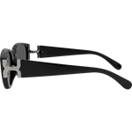 Isla Premium Polarised Oval Sunglasses - Black Smoke