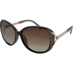 Audrey Women's Premium Polarised Butterfly Sunglasses - Snake Print Brown