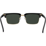 Relic Premium Polarised Rectangle Clubmaster Retro Sunglasses - Black G15