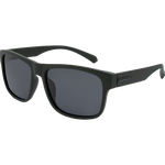 Lance Men's Polarised Rectangle Sunglasses - Green Rubber Smoke