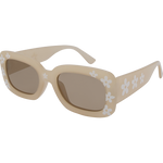 Gabby Kids Polarised Rectangle Sunglasses - Beige Flower