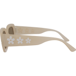 Gabby Kids Polarised Rectangle Sunglasses - Beige Flower