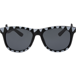 Theo Men's Polarised Rectangle Sunglasses - Black Rubber Smoke