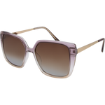 Layla Women's Polarised Oversized Sunglasses - Pink to Brown