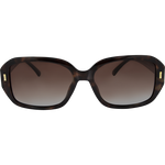 Ivy Women's Polarised Round Cat Eye Sunglasses - Black Smoke