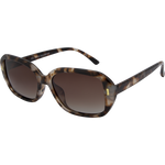 Mila Women's Polarised Rectangle Sunglasses - Cream Tort