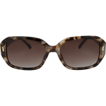 Mila Women's Polarised Rectangle Sunglasses - Cream Tort