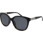 Ivy Women's Polarised Round Cat Eye Sunglasses - Black Smoke