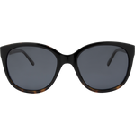 Ivy Women's Polarised Round Cat Eye Sunglasses - Tort Brown