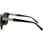 Ivy Women's Polarised Round Cat Eye Sunglasses - Black Smoke