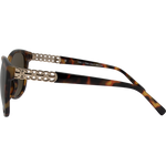 Ivy Women's Polarised Round Cat Eye Sunglasses - Tort Brown