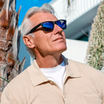 Mike Polarised Wrap Sunglasses (Men) - Black Smoke