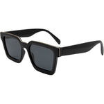 XR 7348 Retro Square Sunglasses - Black Smoke