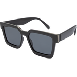 XR 7348 Retro Square Sunglasses - Black Smoke