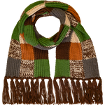 Sasha Large Check Scarf - Brown | Green Women's