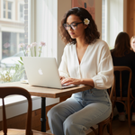 LF 4166 Cream Square Reading Glasses