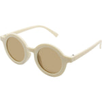 XK 8017 Polarised Round Sunglasses and Headband (Kids) - Cream White Brown