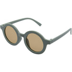 XK 8017 Polarised Round Sunglasses and Headband (Kids) - Sage Green Brown