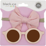 XK 8017 Polarised Round Sunglasses and Headband (Kids) - Pink Brown