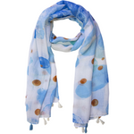 Maxine Printed Scarf - Blue