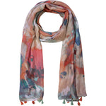 Maxine Printed Scarf - Peach