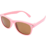 Zephyr Polarised Wayfarer Sunglasses (Kids) - Pink Brown