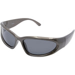 Zion Polarised Wrap Sunglasses (Unisex) - Taupe Smoke