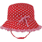 Polka Bucket Hat - Red