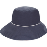 Kylie Bucket Hat for Women - Navy White Front View