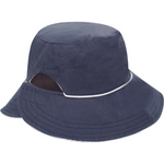 Kylie Bucket Hat for Women - Navy White Front View
