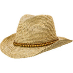 Kimberley Raffia Cowboy Hat - Natural Womens Fashion Hat