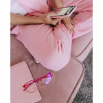 Darby Purple Round Blue Blocker Readers LB 4128