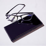 Ramsey Black Square Blue Blocker Readers LB 4129