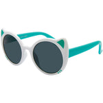 Kitty Round Sunglasses (Kids) - White Smoke