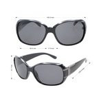 Mark Polarised Wrap Sunglasses (Unisex) - Black Smoke