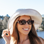 Astrid Rectangle Sunglasses (Women) - Black Smoke