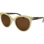 Elle Round Cat Eyes Sunglasses (Women) - Lemon Brown
