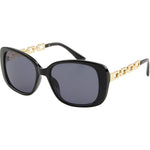 Rosella Rectangle Sunglasses (Women) - Black Smoke