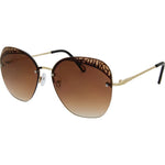 Helen Round Sunglasses (Women) - Gold Brown