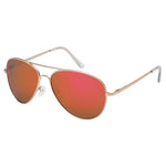 Riley Aviator Sunglasses (Unisex) - Gold Red