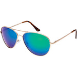 Riley Aviator Sunglasses (Unisex) - Gold Jade Green