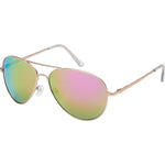 Riley Aviator Sunglasses (Unisex) - Gold Pink