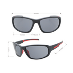 PL7025 Wrap Sunglasses (Men) - Black Smoke