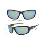 PL7025 Wrap Sunglasses (Men) - Black Yellow