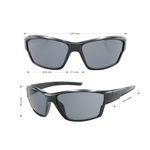 7026 Wrap Sunglasses (Unisex) - Black
