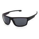 Laurence Polarised Wrap Sunglasses (Unisex) - Black Smoke