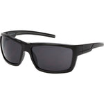 Mike Polarised Wrap Sunglasses (Men) - Black Smoke